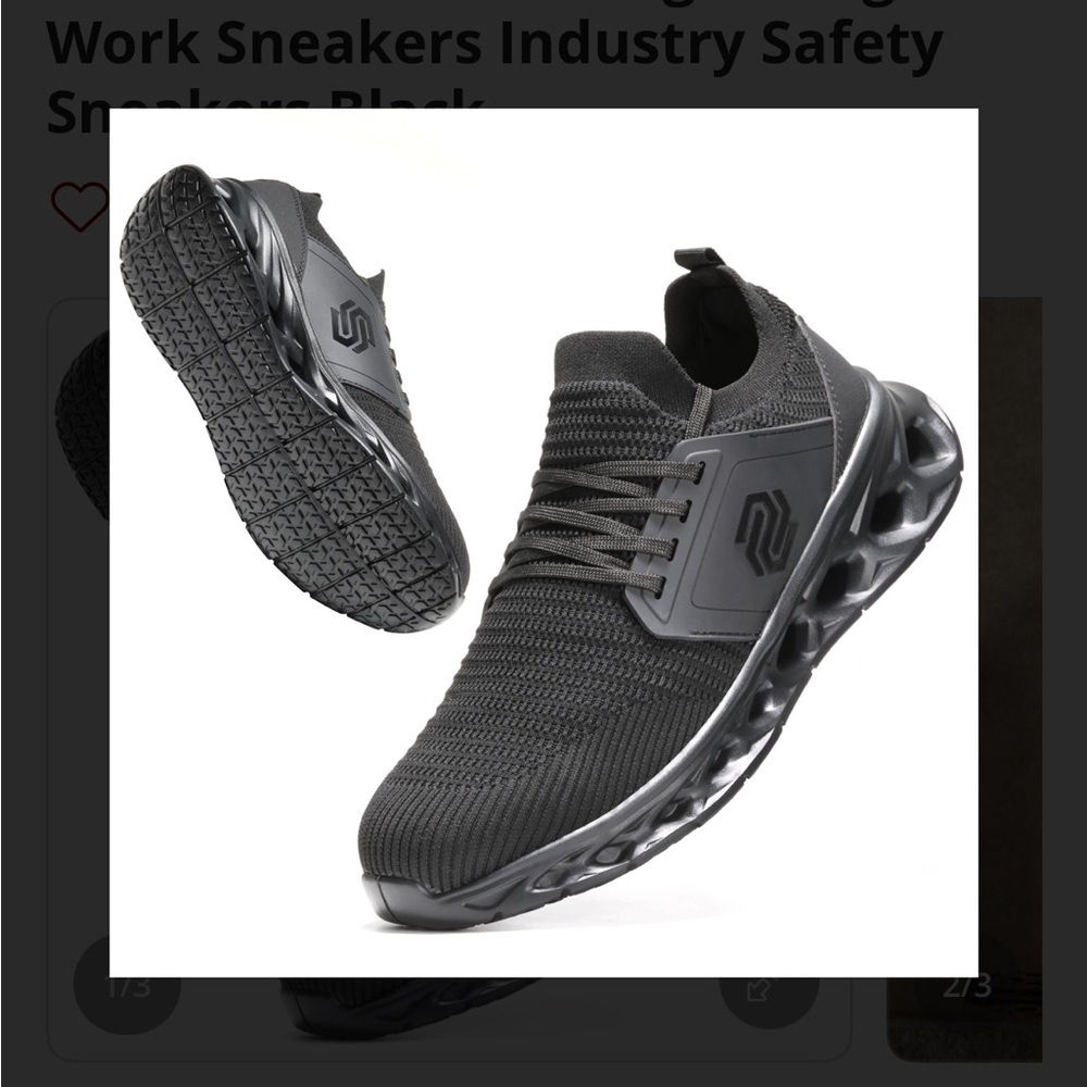Black Safety Work Sneakers
